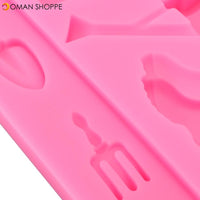 Food Grade Silicone Cake Mold DIY Chocalate Cookies Ice Tray Baking Tool Stockings Shape