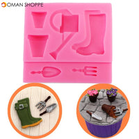 Food Grade Silicone Cake Mold DIY Chocalate Cookies Ice Tray Baking Tool Stockings Shape