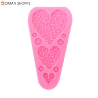  Food Grade Silicone Cake Mold DIY Chocalate Cookies Ice Tray Baking Tool Three Heart Shape