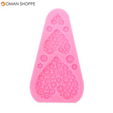  Food Grade Silicone Cake Mold DIY Chocalate Cookies Ice Tray Baking Tool Three Heart Shape