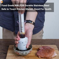 Food Grade Stainless Steel Meat Tenderizer Needle and Meat Injector Marinade Flavor Syringe Kitchen Tools