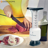 Food Grade Stainless Steel Meat Tenderizer Needle and Meat Injector Marinade Flavor Syringe Kitchen Tools