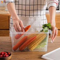 Food Storage Boxes With Lids-4.7L Large Plastic Kitchen Refrigerator Stackable Solutions