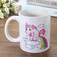 Funny Rainbow Unicorn Ceramic Mug Coffee Milk Tea Cup Home Office Christmas Kids Gift