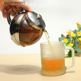 Glass Stainless Steel Loose Tea Leaf Teapot With Infuser 750ml 500ml