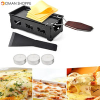 Grill Cheese Raclette Set Non-stick Griller Mini BBQ Cheese Board Baked Cheese Oven Iron Swiss Cheese Melter Pan Tray