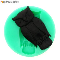 Halloween Silicone Branch Owl Bat Spider Skeleton Hand Pumpkin Fondant Cake Mold Chocolate Mold 