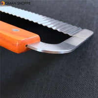 Handmade Cutting Knife with Wood Handle Chips Knife Cutter Wooden Crinkle Cutter Cake Tools