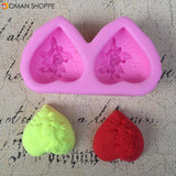 Heart-shaped Rose Silicone Baking Mold Fondant Cake Mold DIY Chocolate Handmade Soap Mold Baking Tools