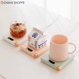 Heating Coasters Coffee Mug Cup Warmer Milk Tea Water Heating Pad With 5 Levels Adjust Constant-temperatures Insulation Heater