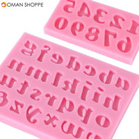 Honana 3Pcs Letters & Numbers Fondant Cake Molds Soap Chocolate Mold