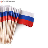 Honana 50 Pcs/Lot Mini Flag Fruit Toothpick Paper Flag Food Picks Cake Toothpicks Cupcake Fruit Sticks World-Cup Party Christmas Decoration