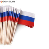 Honana 50 Pcs/Lot Mini Flag Fruit Toothpick Paper Flag Food Picks Cake Toothpicks Cupcake Fruit Sticks World-Cup Party Christmas Decoration