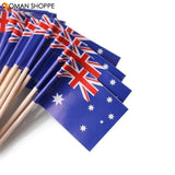 Honana 50 Pcs/Lot Mini Flag Fruit Toothpick Paper Flag Food Picks Cake Toothpicks Cupcake Fruit Sticks World-Cup Party Christmas Decoration