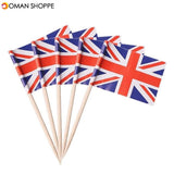 Honana 50 Pcs/Lot Mini Flag Fruit Toothpick Paper Flag Food Picks Cake Toothpicks Cupcake Fruit Sticks World-Cup Party Christmas Decoration