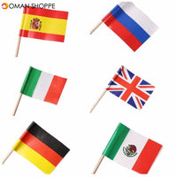 Honana 50 Pcs/Lot Mini Flag Fruit Toothpick Paper Flag Food Picks Cake Toothpicks Cupcake Fruit Sticks World-Cup Party Christmas Decoration