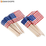 Honana 50 Pcs/Lot Mini Flag Fruit Toothpick Paper Flag Food Picks Cake Toothpicks Cupcake Fruit Sticks World-Cup Party Christmas Decoration