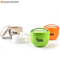 Honana 800mL Round Wheat Fiber Lunch Box Portable Eco Friendly Healthy Food Container Tote 