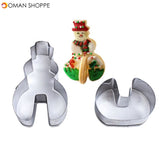 Honana 8PCS 3D Christmas Scenario Cookie Cutter Mold Set Stainless Steel Fondant Cake Mould