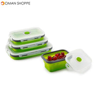 Honana Silicone Folding Bento Box Collapsible Portable Lunch Box For Food Dinnerware Food Container Food Bowl