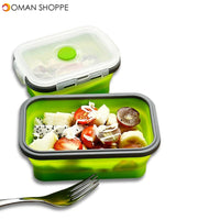 Honana Silicone Folding Bento Box Collapsible Portable Lunch Box For Food Dinnerware Food Container Food Bowl