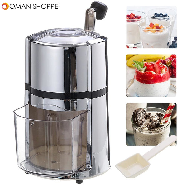 Household Manual Hand Ice Crusher Shaver Shredding Snow Cone Maker Machine Home Drinkware Device