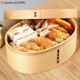 Japanese Style Wooden Lunch Box Student Bento Box Sushi Box