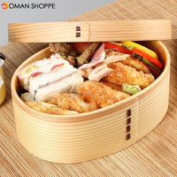 Japanese Style Wooden Lunch Box Student Bento Box Sushi Box