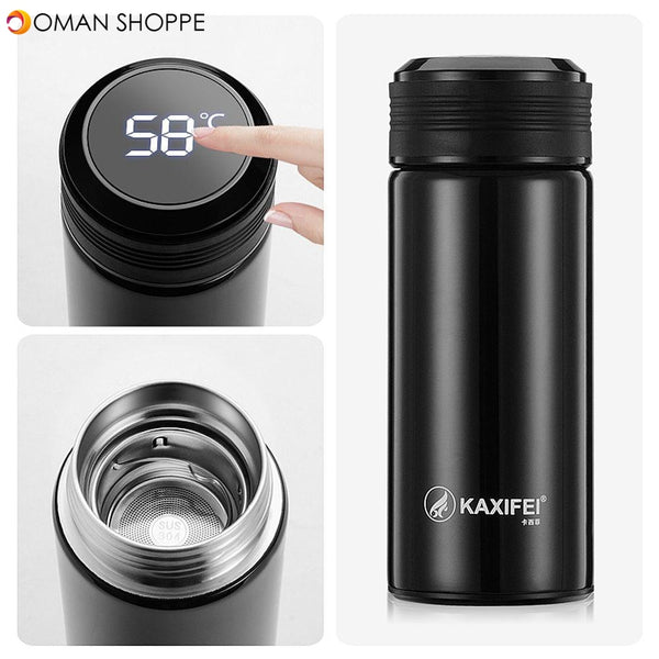 KCASA K916 300ML Smart Stainless Steel Insulation Vacuum Bottle LED Touch Screen Temperature Display Vacuum Cup IPX7 Waterproof Thermal Bottle