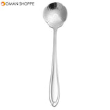 KCASA KC-FS02 Silver Stainless Steel Flower Shape Coffee Sugar Spoon Tea Spoon Ice Cream Tableware