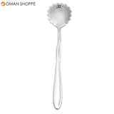 KCASA KC-FS02 Silver Stainless Steel Flower Shape Coffee Sugar Spoon Tea Spoon Ice Cream Tableware