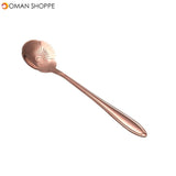 KCASA KC-FS03 Rose Gold Flower Shape Stainless Steel Coffee Sugar Spoon Scoop Tea Spoon Tableware 