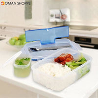 KCASA KC-FY01 Portable Microwave PP Lunch Box With Tableware MultiCell Large Capacity Food Container