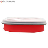 KCASA KC-FY02 Collapsible Silicone Lunch Box BPA Free Foldable Bento Food Container With Tableware