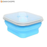 KCASA KC-FY02 Collapsible Silicone Lunch Box BPA Free Foldable Bento Food Container With Tableware