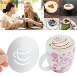 KCASA KC-LM01 1 Pc Stainless Steel Coffee Pattern Template Stencils Cappuccino Latte Art Mold Tools