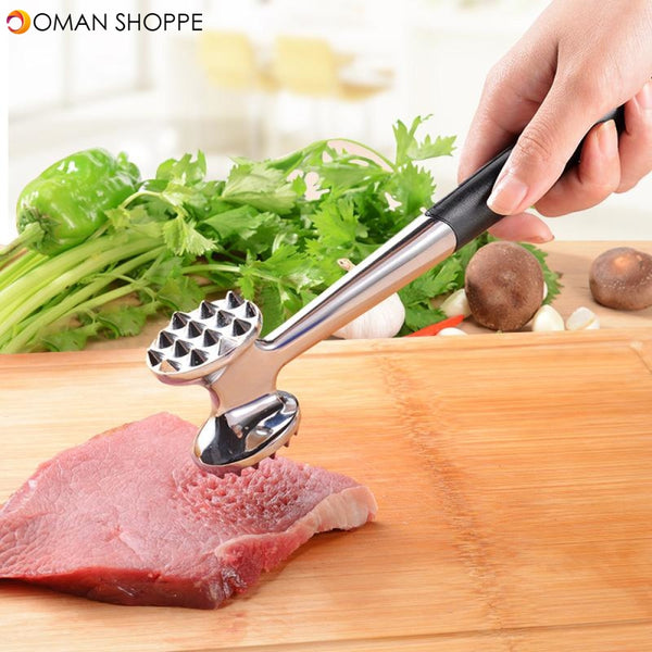 KCASA KC-MH01 Heavy Duty Stainless Steel Meat Tenderizer Hammer Mallet With Non-slip Long Handle    