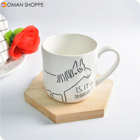 KCASA KC-MUG05 Four Cartoon Animals Ceramic Milk Cup Coffee Mug Tea Glass Tea Cup Tumbler