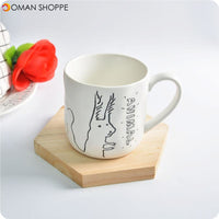 KCASA KC-MUG05 Four Cartoon Animals Ceramic Milk Cup Coffee Mug Tea Glass Tea Cup Tumbler