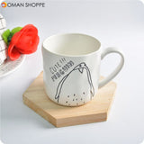 KCASA KC-MUG05 Four Cartoon Animals Ceramic Milk Cup Coffee Mug Tea Glass Tea Cup Tumbler