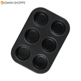 KCASA KC-OP01 6 Holes Stainles Steel Non-stick Muffin Cake Baking Oven Pan Cookie Tray Cup Cake Mold