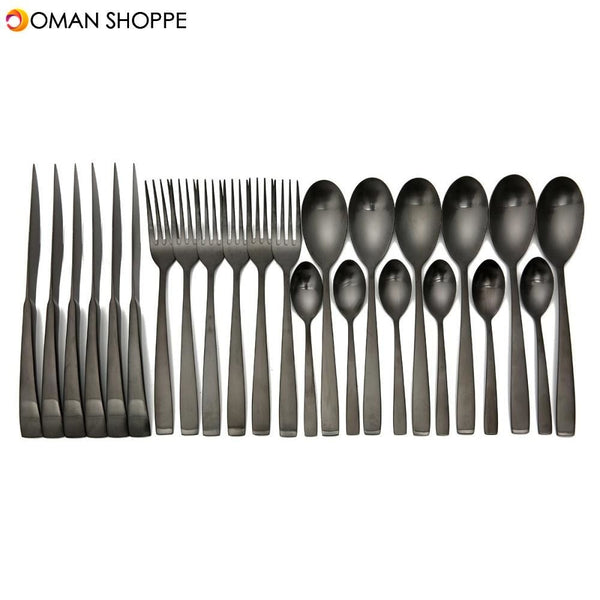 KCASA KC-ST003 High-end Stainless Steel 24 Pieces Flatware Set Dinnerware Set