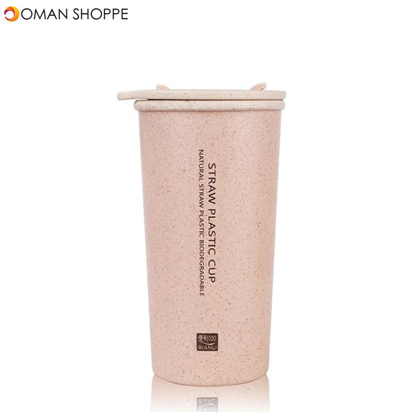 KCASA KC-WHE03 300mL/400mL Wheat Fiber Double Layer Insulation Mug Student Cup Creative Water Bottle 