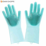 KCASA Multifunctional Durable Magic Silicone Washing Gloves Cooking Glove Cleaning Tools 