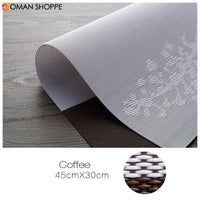 KCASA Placemat Fashion Pvc Dining Table Mat Disc Pads Bowl Pad Coasters Waterproof Table Cloth Pad Slip-Resistant Pad