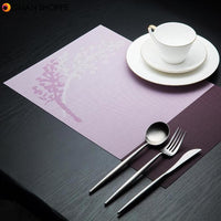 KCASA Placemat Fashion Pvc Dining Table Mat Disc Pads Bowl Pad Coasters Waterproof Table Cloth Pad Slip-Resistant Pad