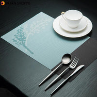 KCASA Placemat Fashion Pvc Dining Table Mat Disc Pads Bowl Pad Coasters Waterproof Table Cloth Pad Slip-Resistant Pad