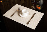 KCASA Placemat Fashion Pvc Dining Table Mat Disc Pads Bowl Pad Coasters Waterproof Table Cloth Pad Slip-Resistant Pad Three Colors