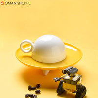 KISS KISS FISH UFO Flying Stack Cup Set Creative Fun Home Drinking Tools Ceramic Cup Set With Plate From Xiaomi Youpin