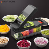 Kitchen 7 In 1 Multifunctional Vegetable Fruit Slicer Grater Cutter Peeler  Potato Peeler Carrot Grater Drain Basket Kitchen Tool